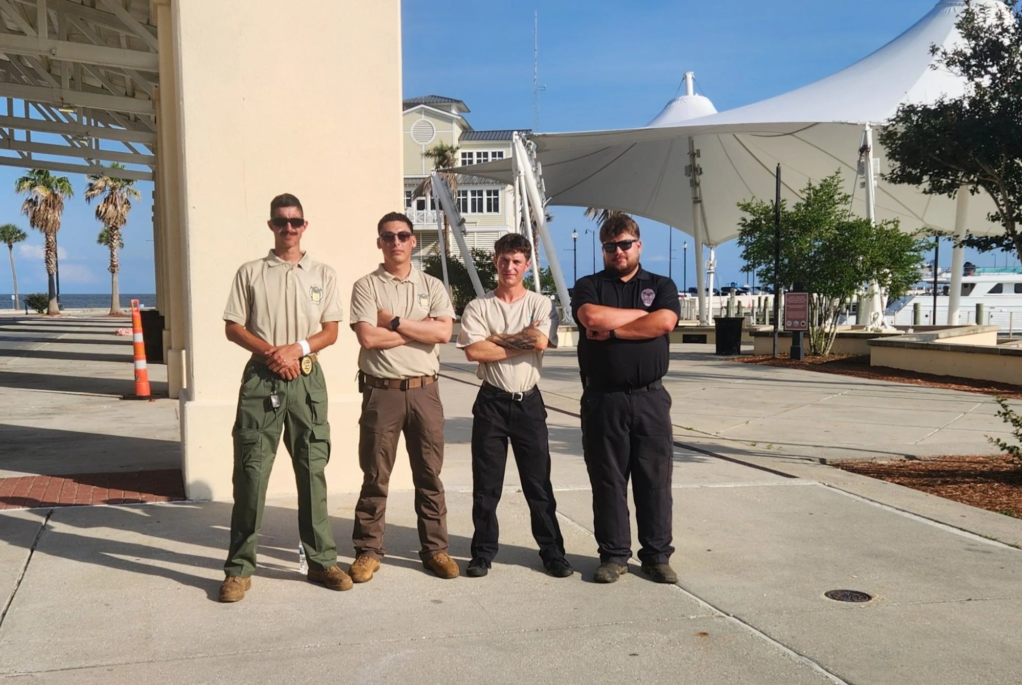 Task Force Protection officers at Jones Park, Gulfport